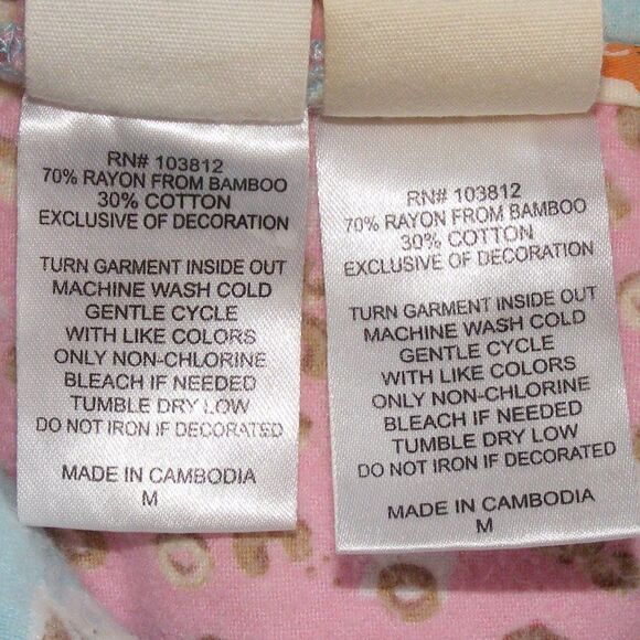 MUNKI MUNKI Pajama Set, M, Blue, Donuts & Coffee, Flannel, 2 piece, Top/Pants - Picture 14 of 14